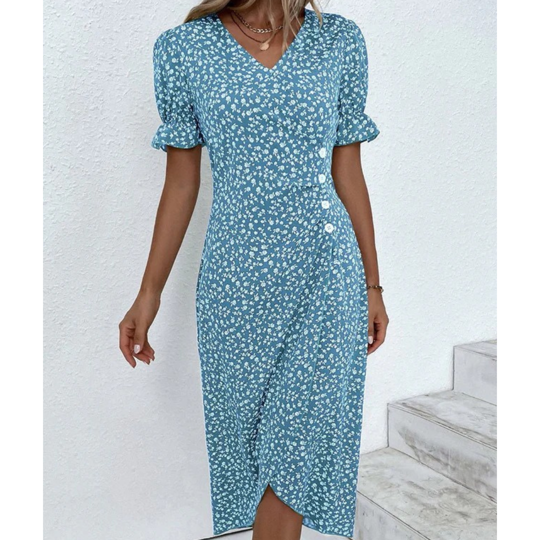 Irmtraut | Damen Sommer Midikleid Floral