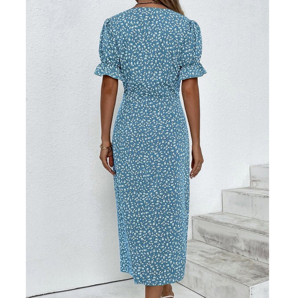Irmtraut | Damen Sommer Midikleid Floral