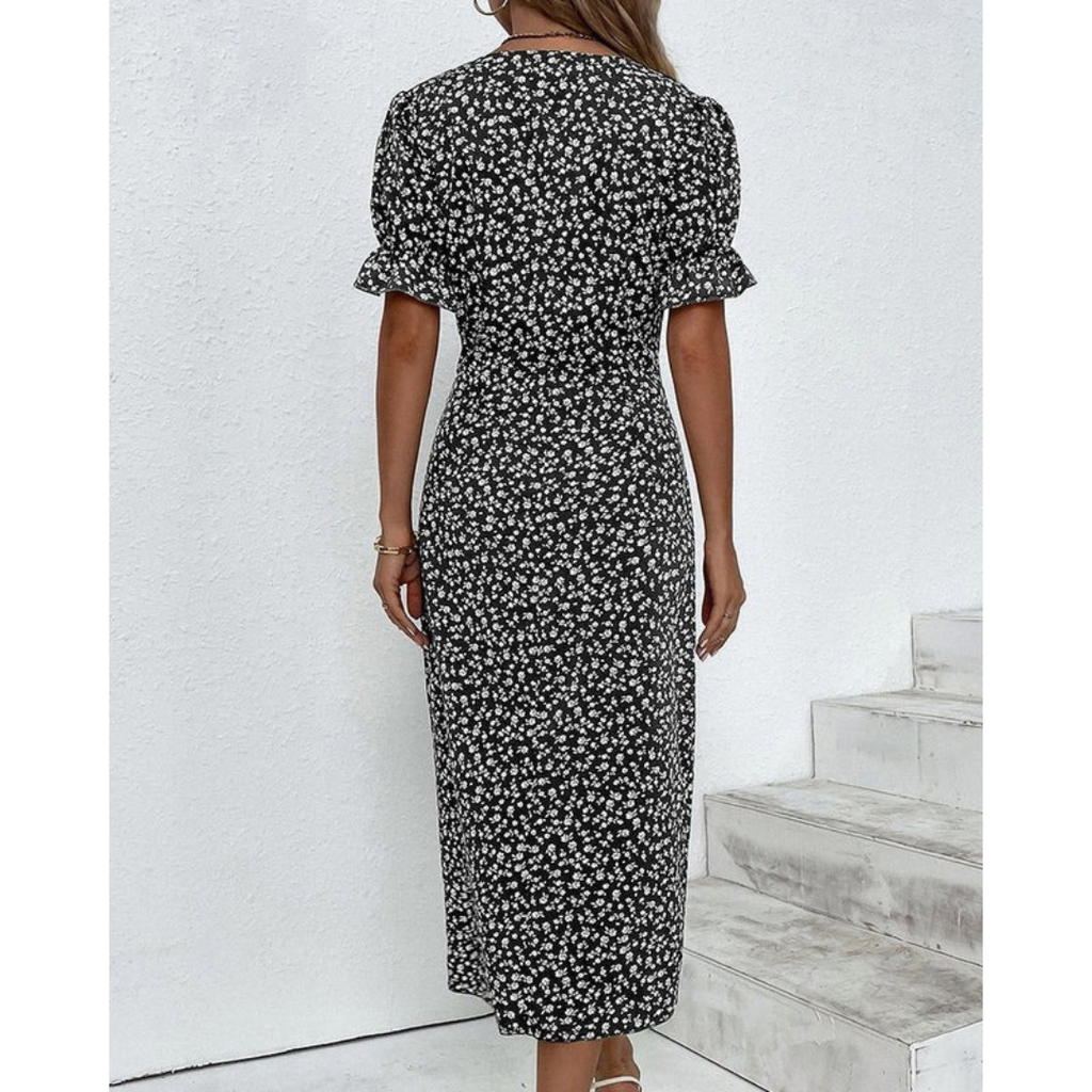 Irmtraut | Damen Sommer Midikleid Floral