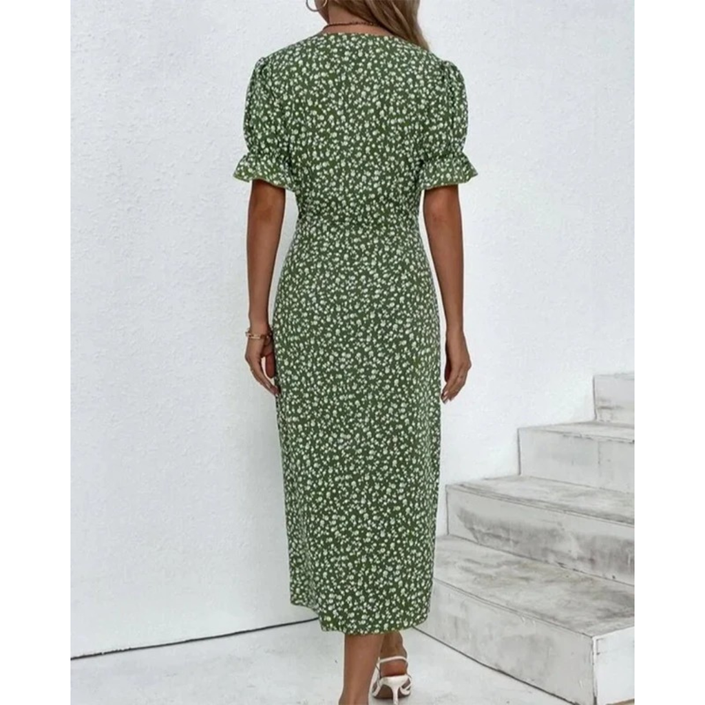 Irmtraut | Damen Sommer Midikleid Floral