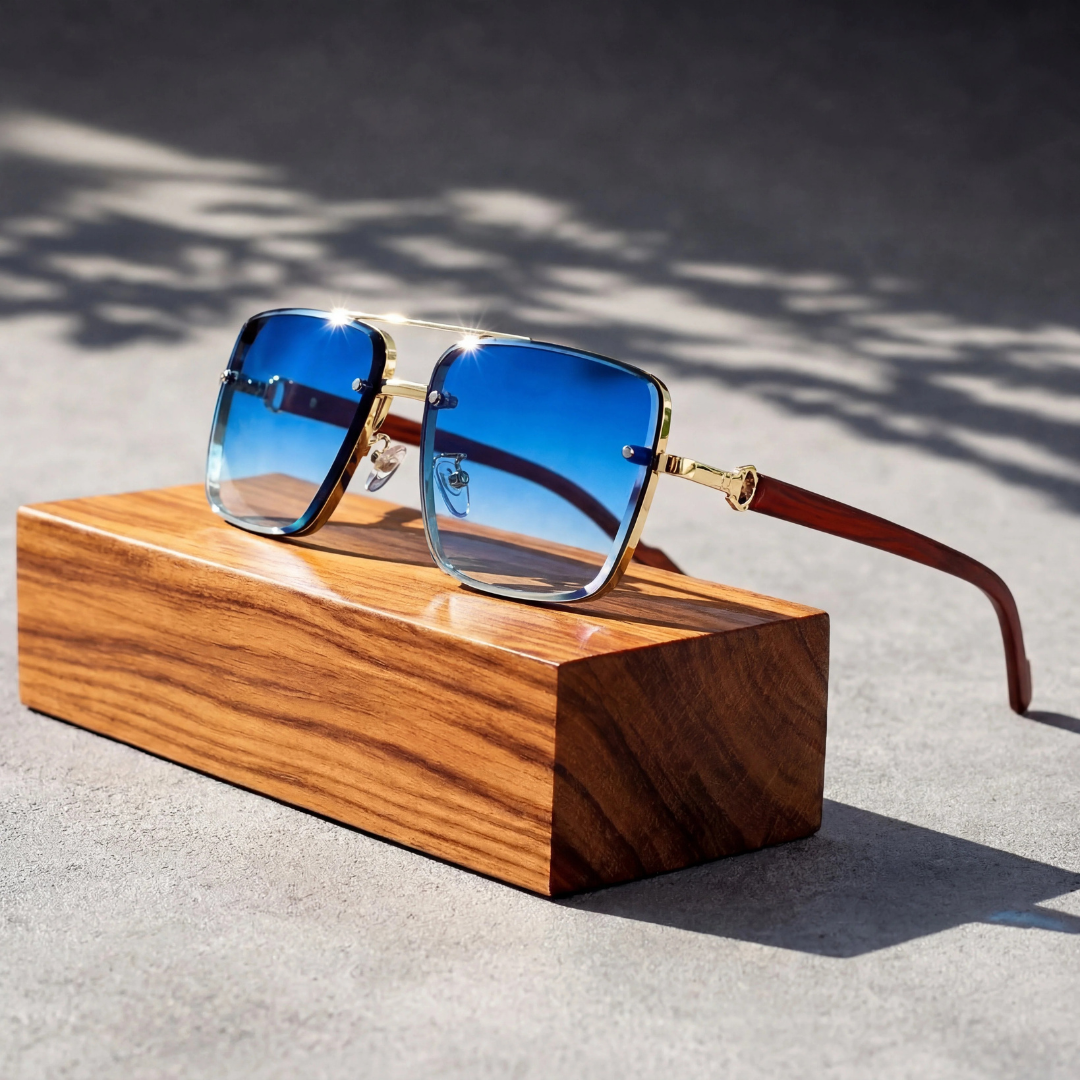 Isolde | Damen Stilvolle Sonnenbrille Aviator Modern Gold