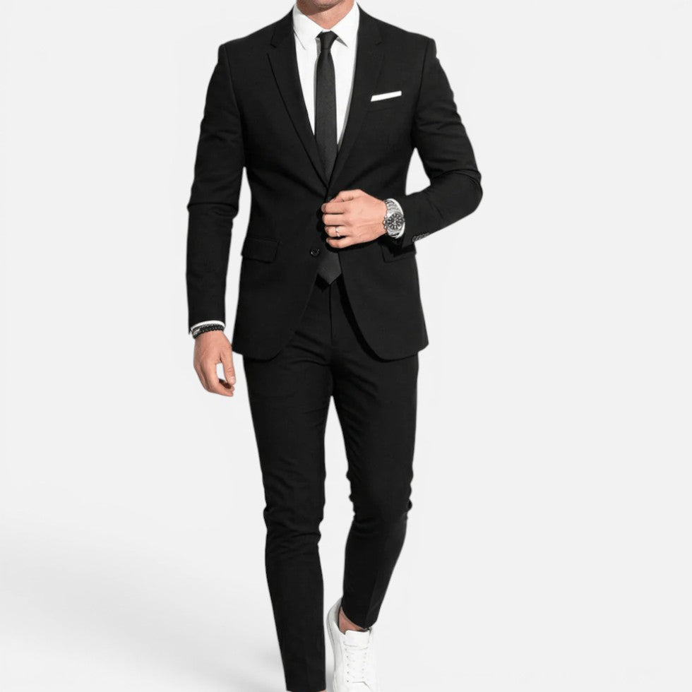 Anzug Slim Fit Einreihig Langarm Reverskragen