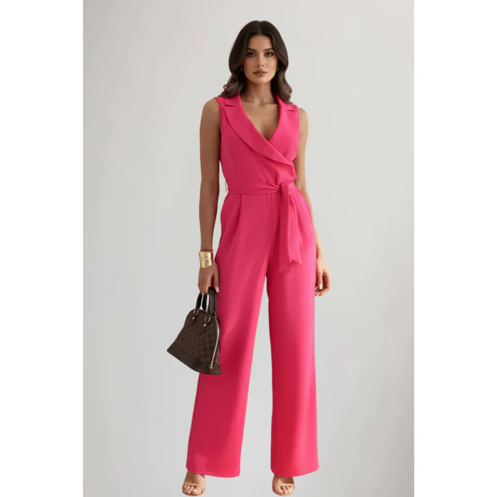 Janin | Damen Jumpsuit Abend V-Ausschnitt – V-Neck Jumpsuit Elegant Abend 2026