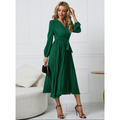 Janne | Damen Midikleid Langarm Hochzeit