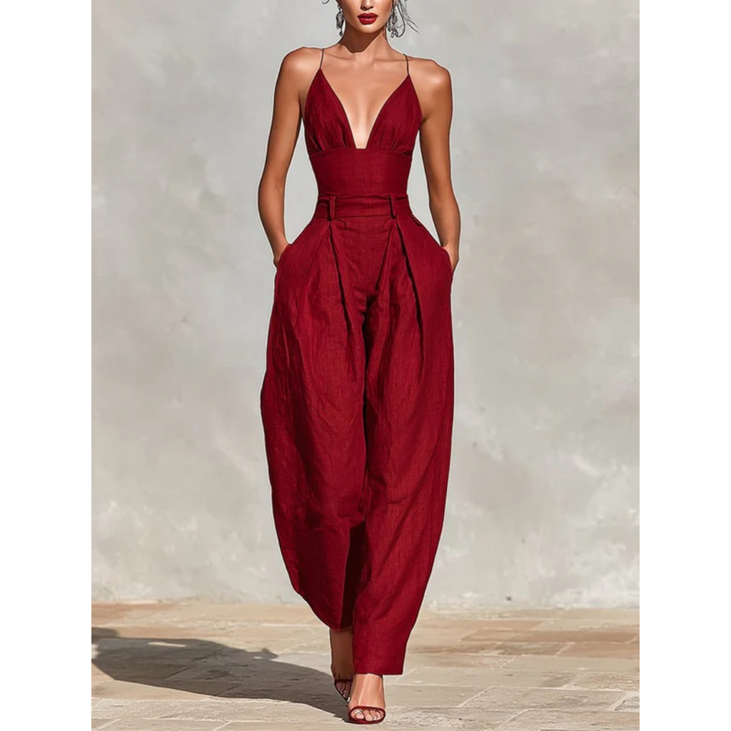 Jasmin | Damen High Waist Jumpsuit