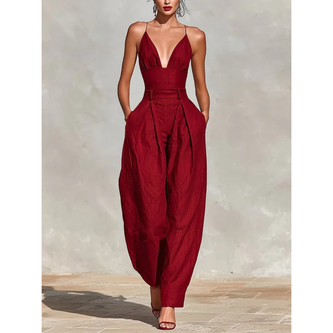 Jasmin | Damen High Waist Jumpsuit