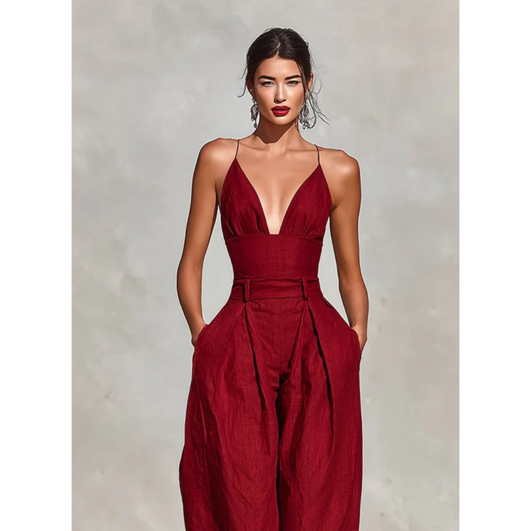 Jasmin | Damen High Waist Jumpsuit