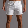 Herren Casual Knopf Slim Fit Kurze Hose