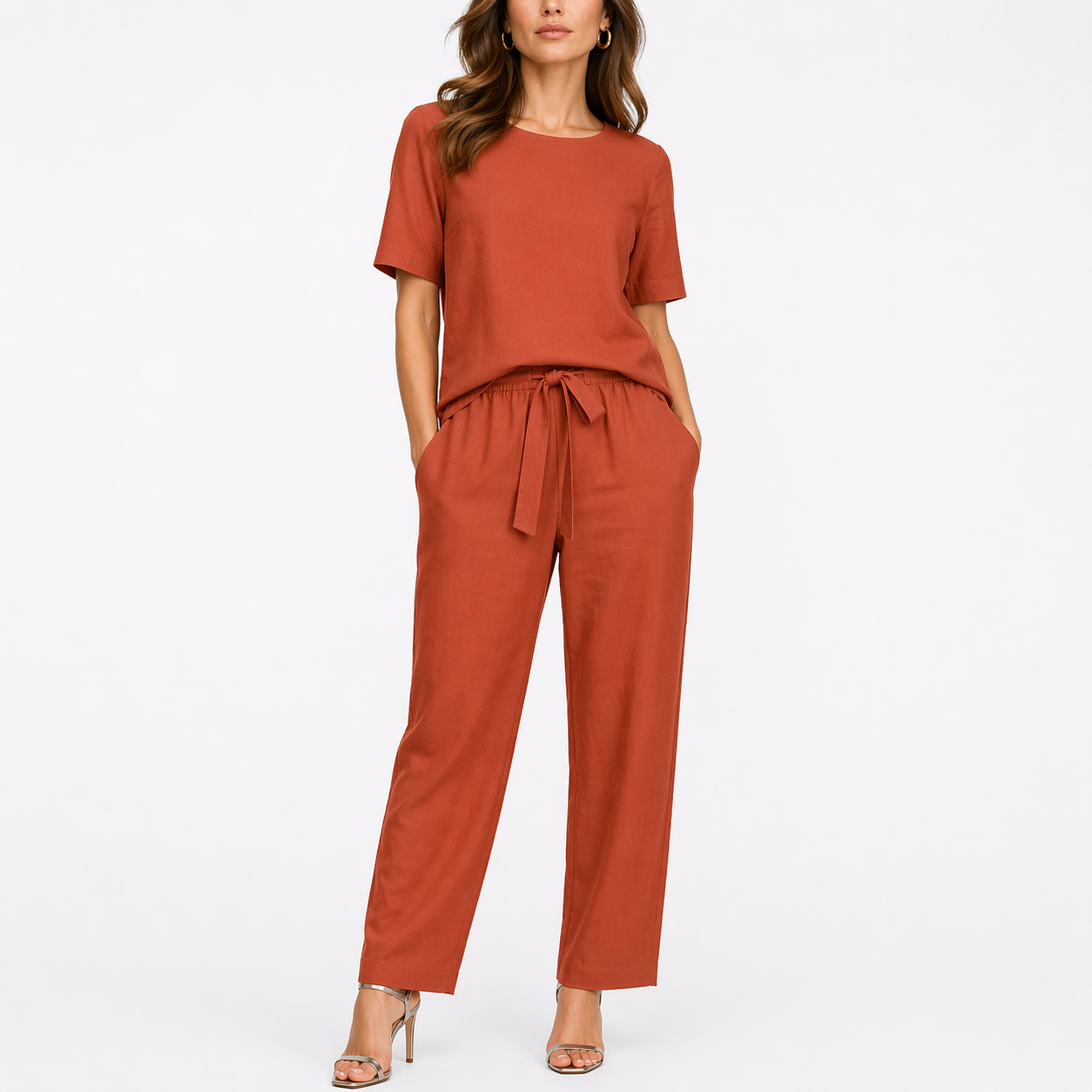 Josefina | Damen Zweiteiler Set mit Kurzarm Top