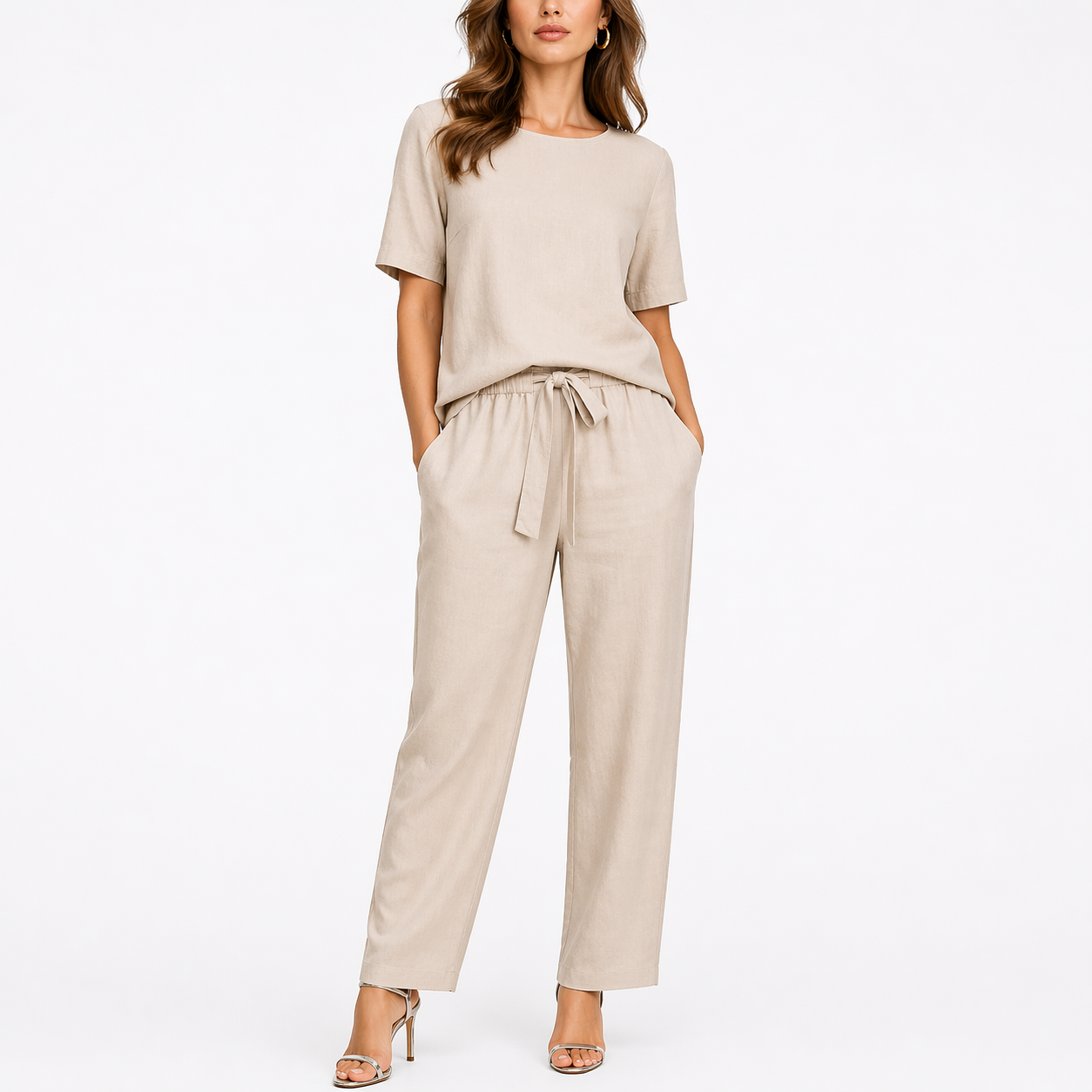 Josefina | Damen Zweiteiler Set mit Kurzarm Top