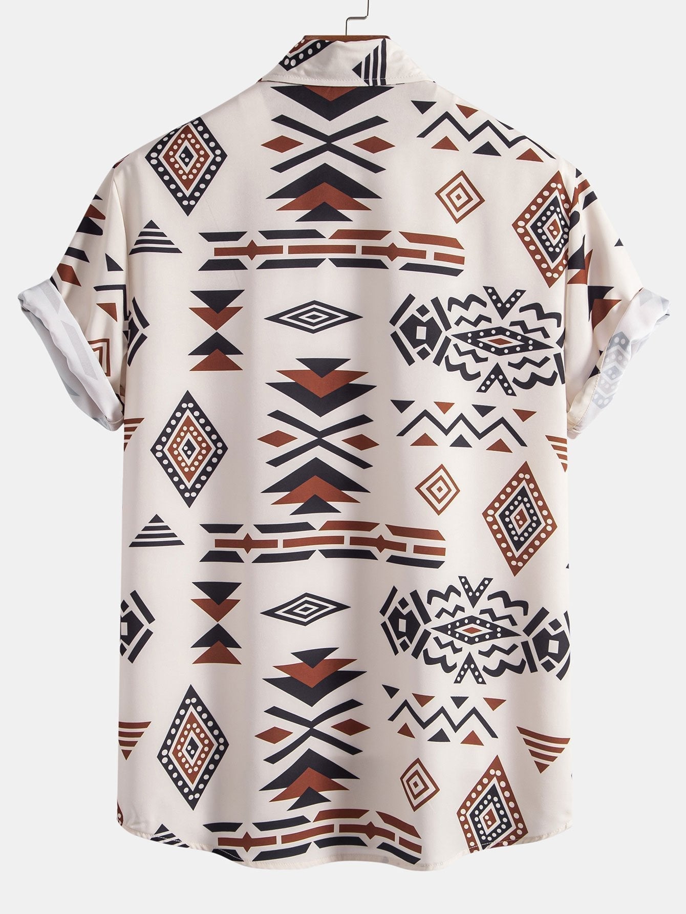 Aztekischer Geometrischer Druck Hemd & Swim Shorts