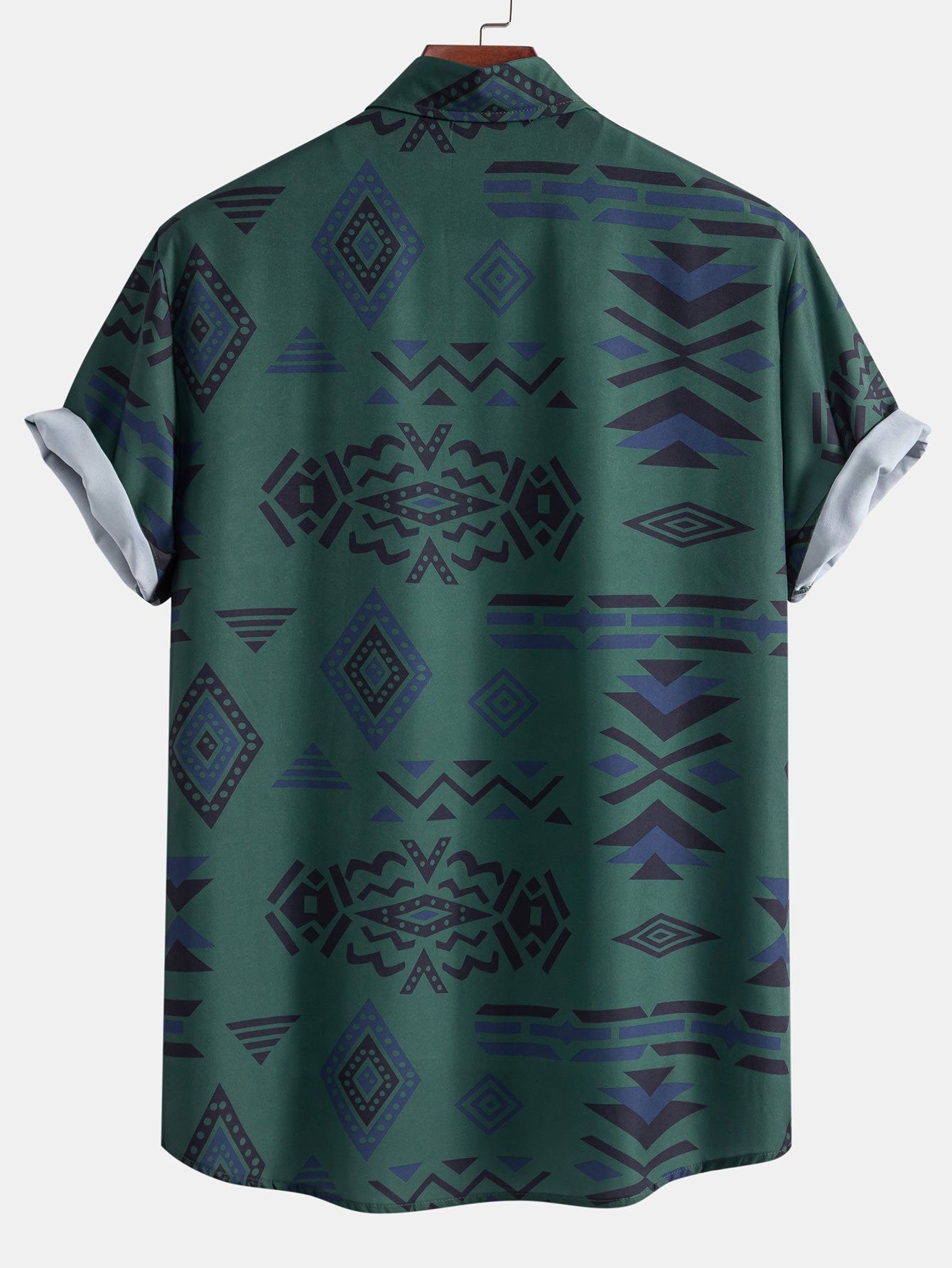 Aztekischer Geometrischer Druck Hemd & Swim Shorts