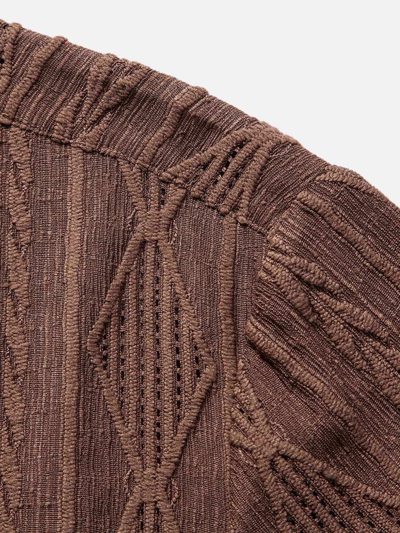 Geometrisches Jacquard-Kubanisches Hemd mit Ösen & strukturierte Shorts mit Futter