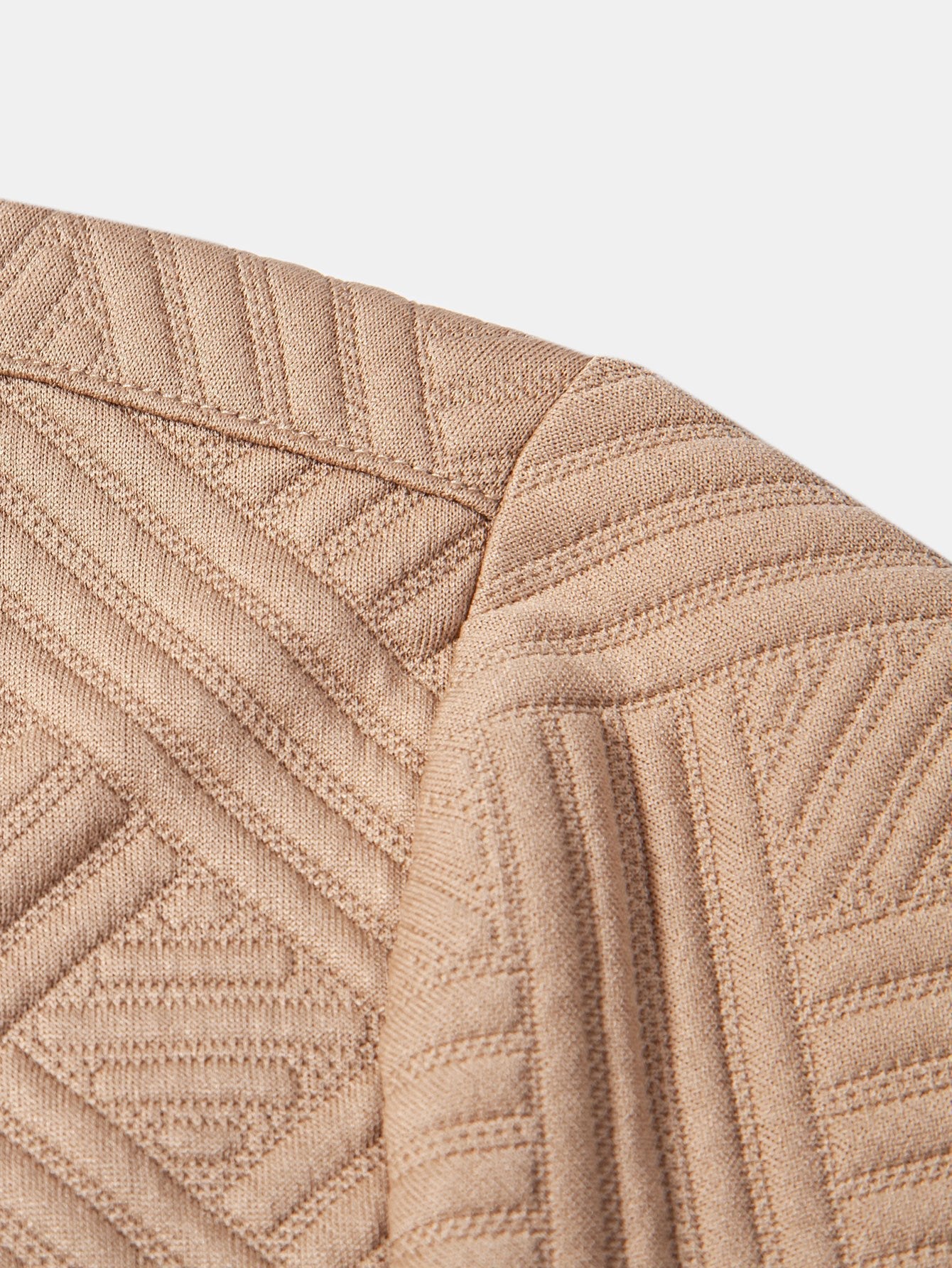Textur Jacquard Hemd & Shorts mit Knopfleiste