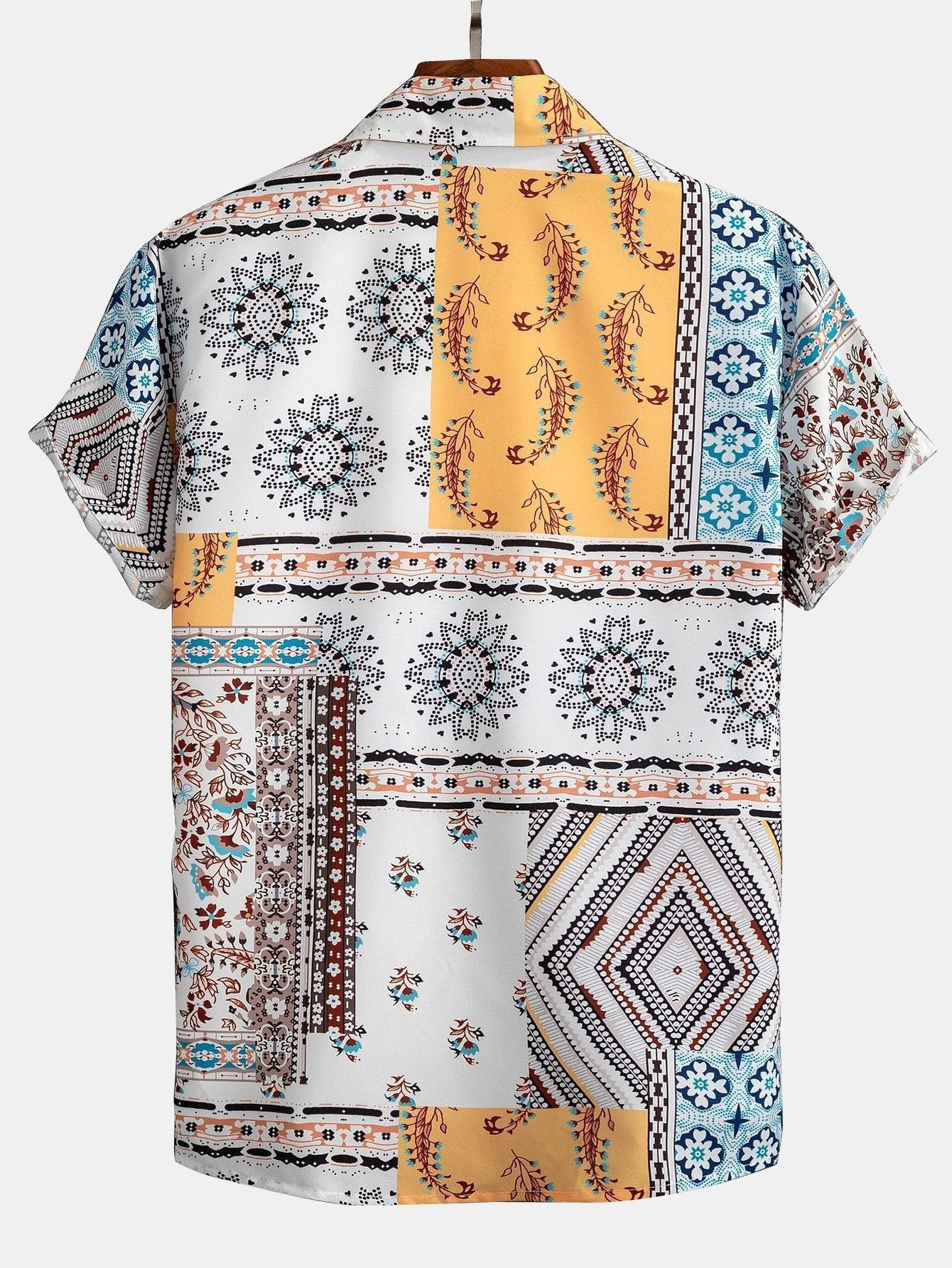 Schal Print Hemden mit Knöpfen & Shorts