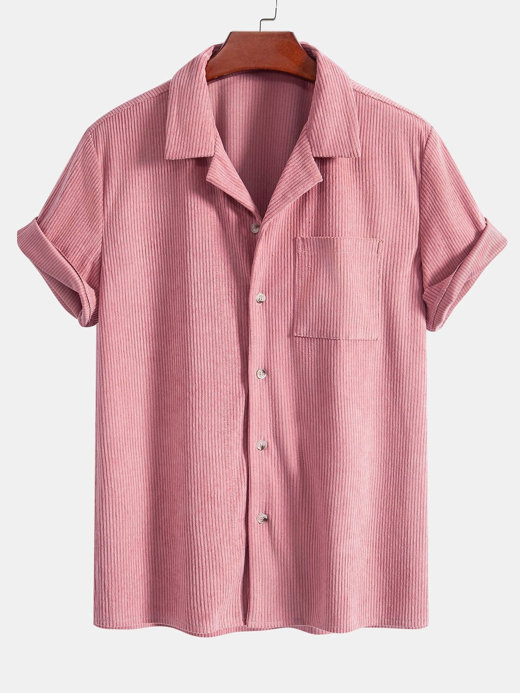 Kurzärmeliges Corduroy Kubanisches Hemd & Shorts