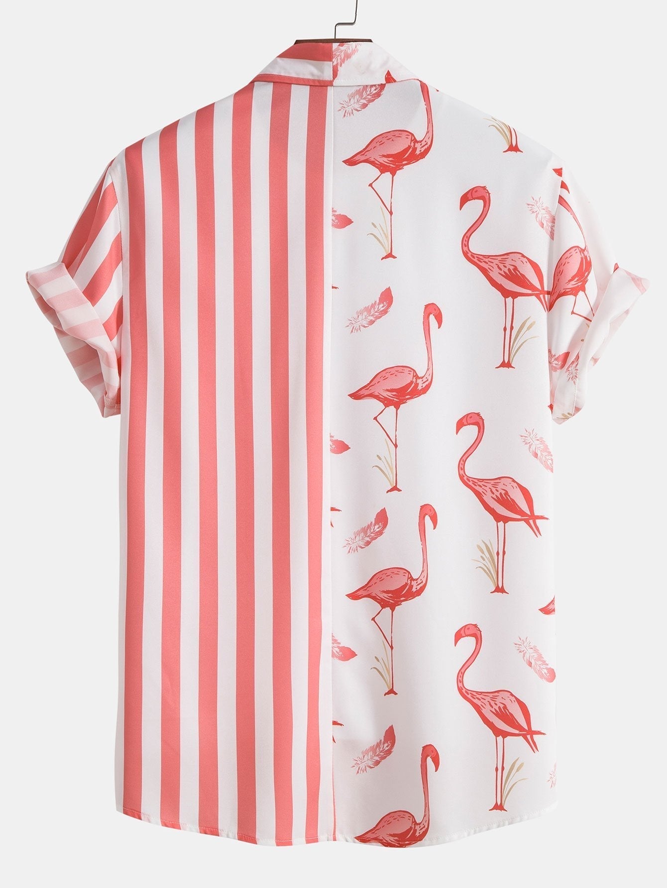 Hemd mit Flamingo-Streifen-Panel und Shorts zum Schwimmen