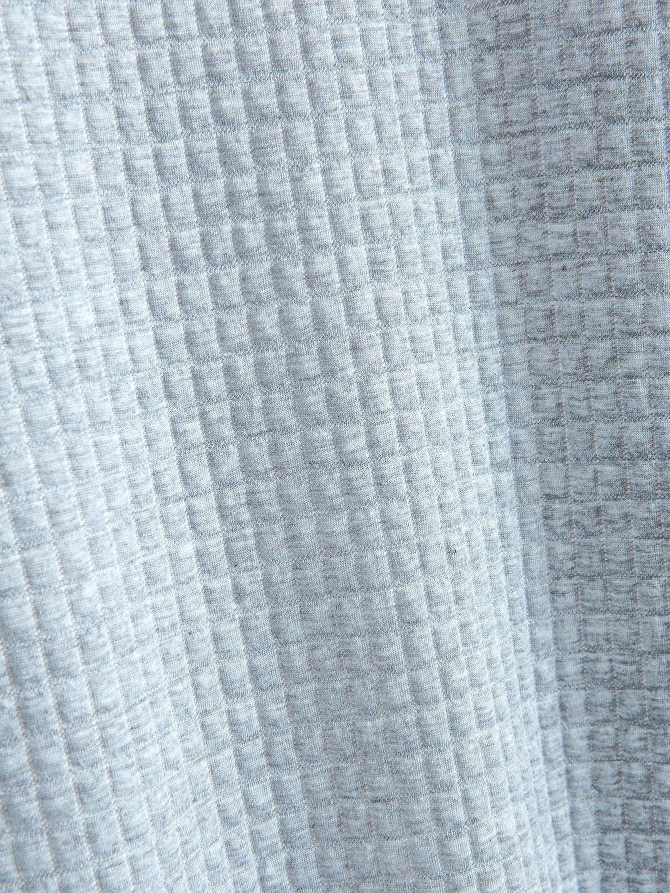 Kurzärmeliges Waffel-T-Shirt mit abgerundetem Saum & Shorts