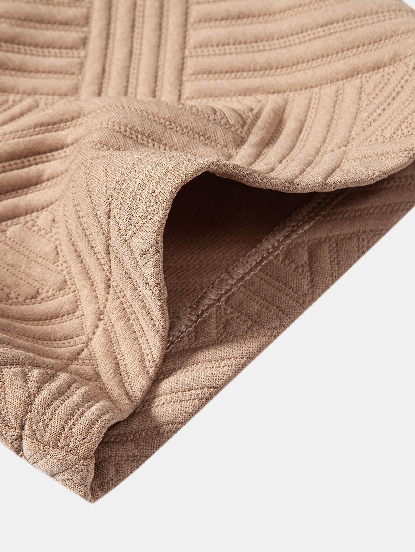 Textur Jacquard Hemd & Shorts mit Knopfleiste