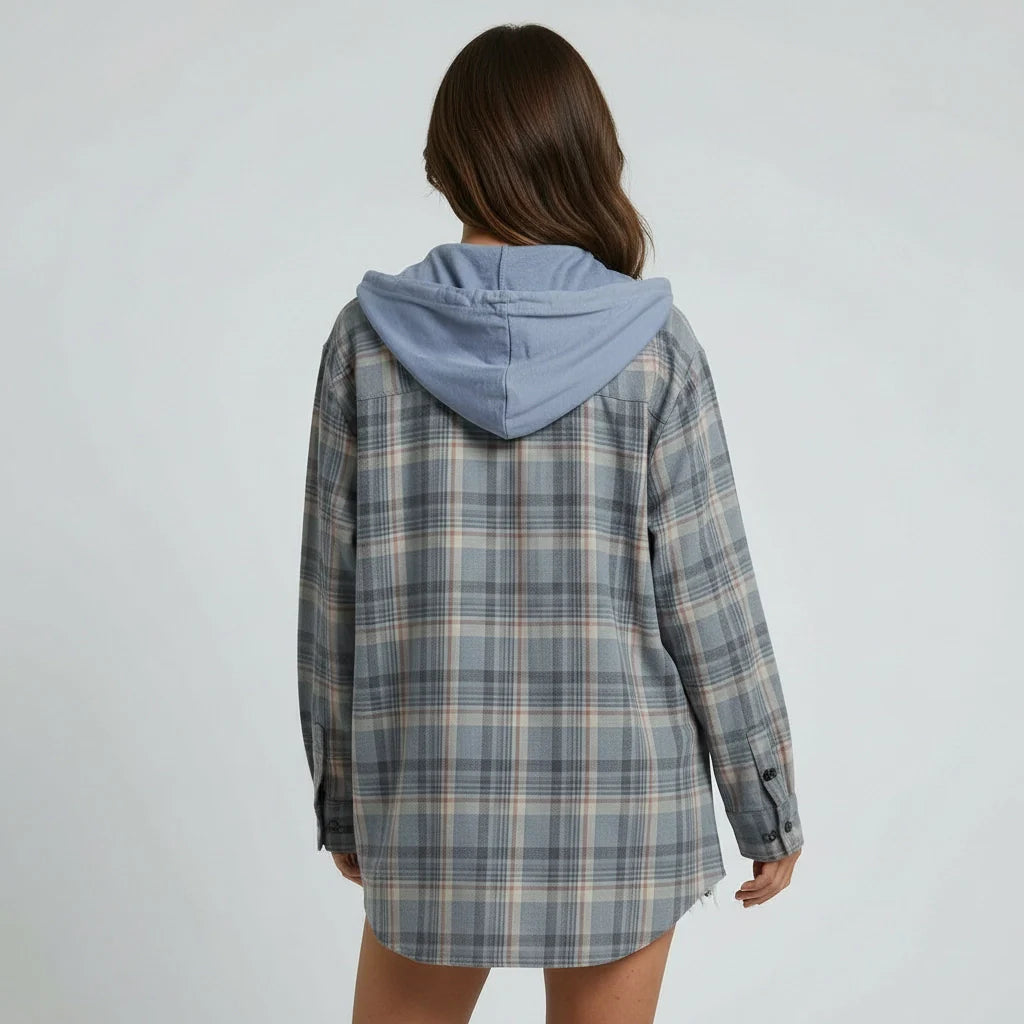 Hemd Jacke für Damen im Casual Oversized Design