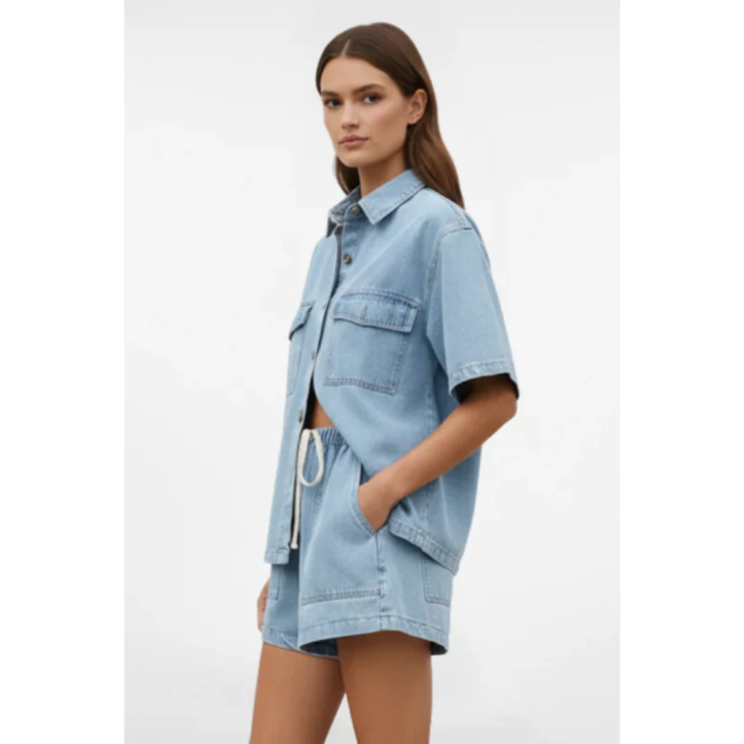 Jule | Damen Zweiteiler Shorts Kurzarm Sommer – Sommer Set Shorts Kurzarm 2026
