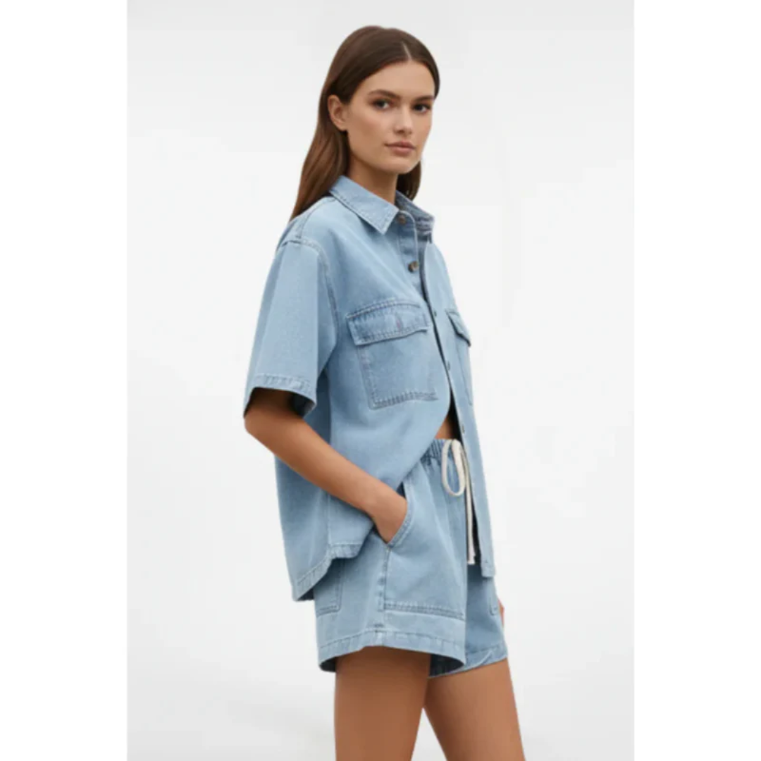 Jule | Damen Zweiteiler Shorts Kurzarm Sommer – Sommer Set Shorts Kurzarm 2026