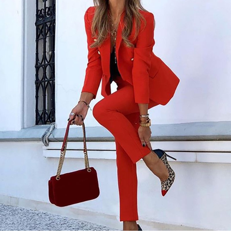 Julianna | Damen Blazer Hose Set Business Anzug