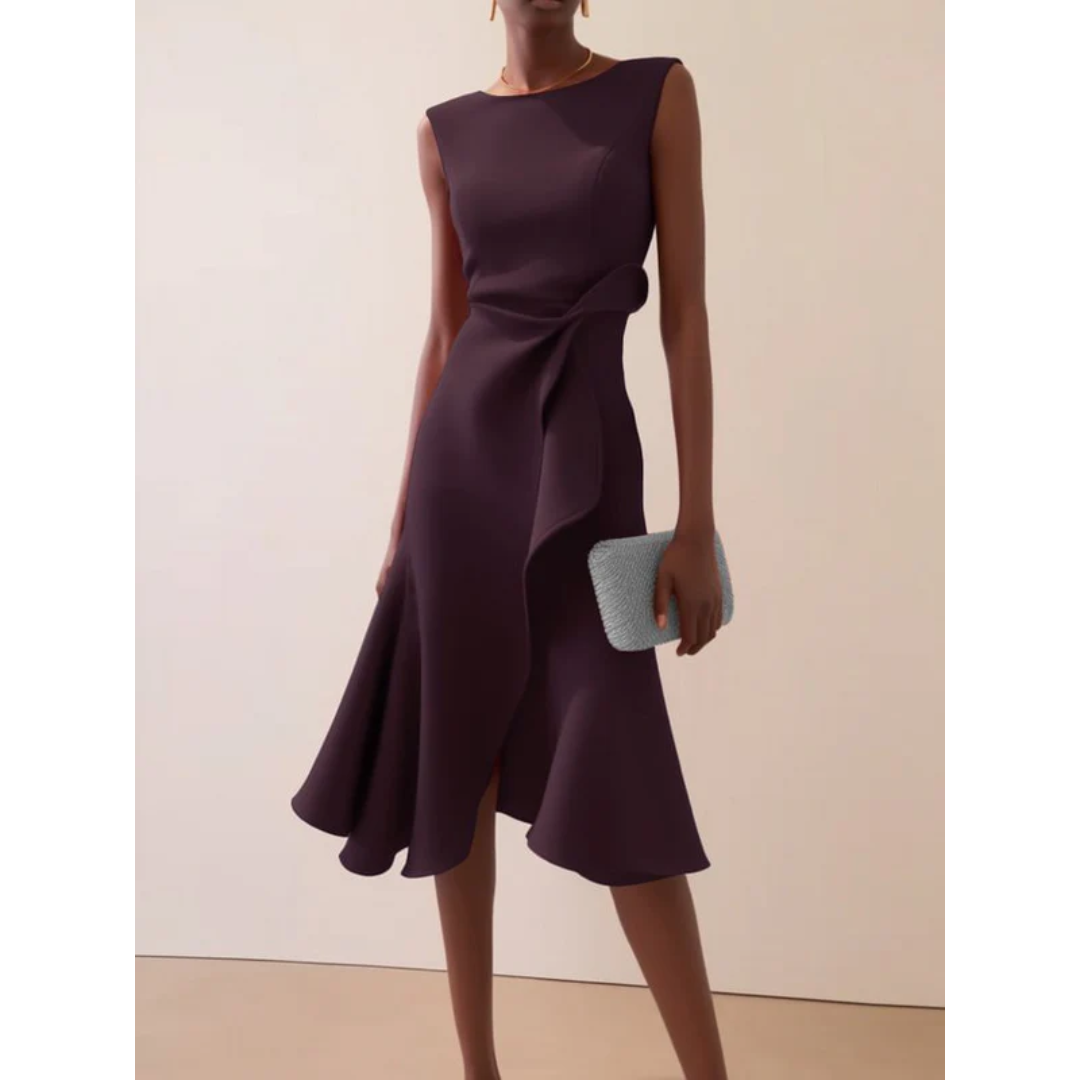Julie | Damen Asymmetrisches Midikleid