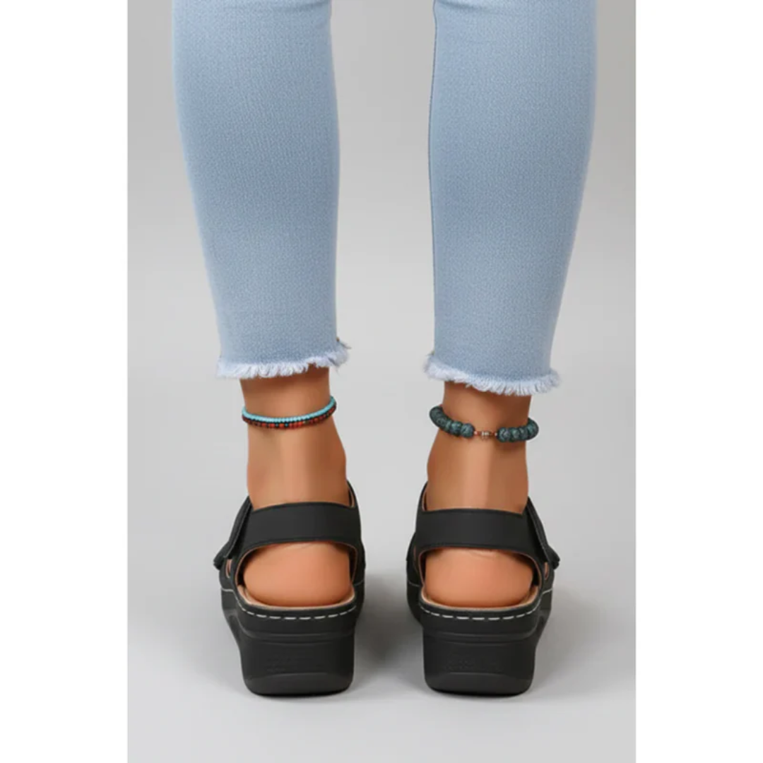 Juna | Damen Keil Sandalen Für Sommer Elegant
