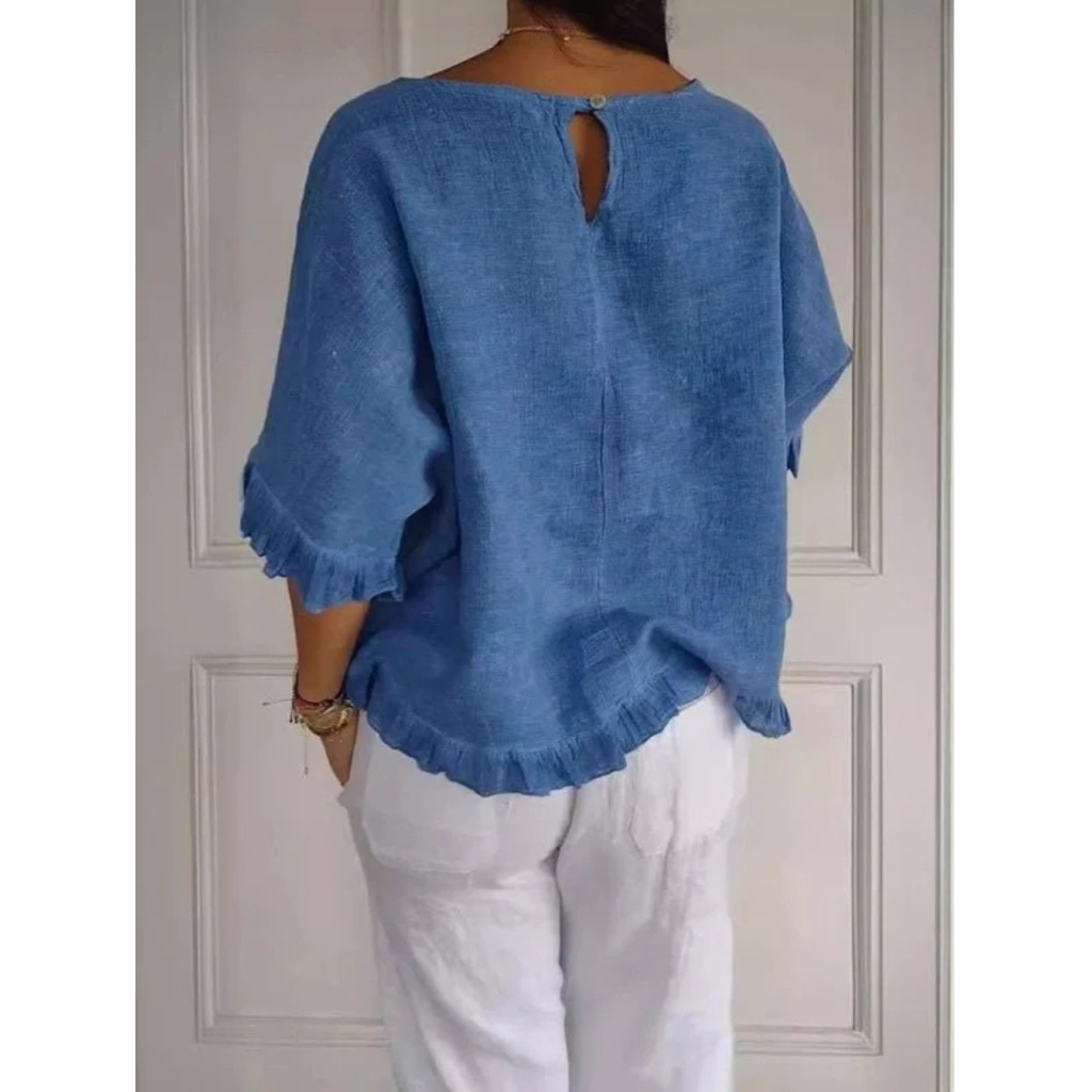 Juna | Damen Moderne Rüschenbluse