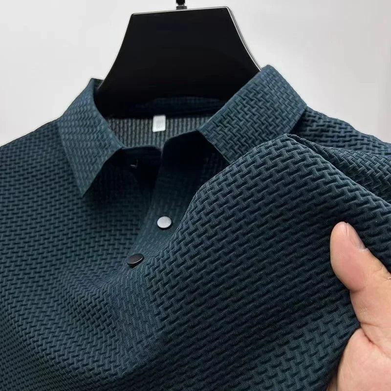 Kasper | Herren Strukturiertes Poloshirt Kurzarm