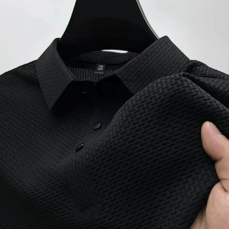 Kasper | Herren Strukturiertes Poloshirt Kurzarm