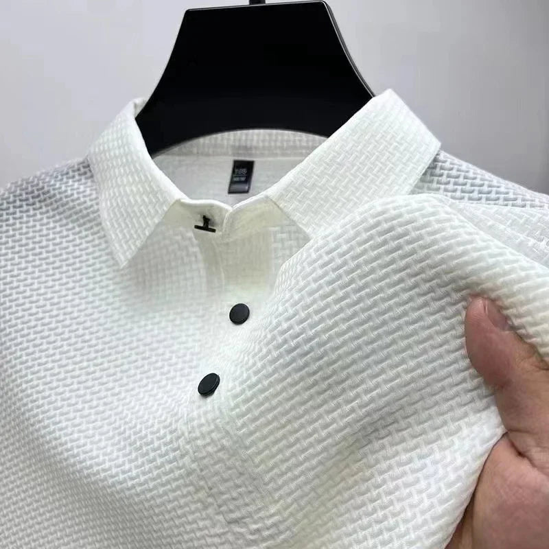 Kasper | Herren Strukturiertes Poloshirt Kurzarm