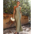 Kassandra | Damen One-Shoulder Asymmetrisches Maxikleid