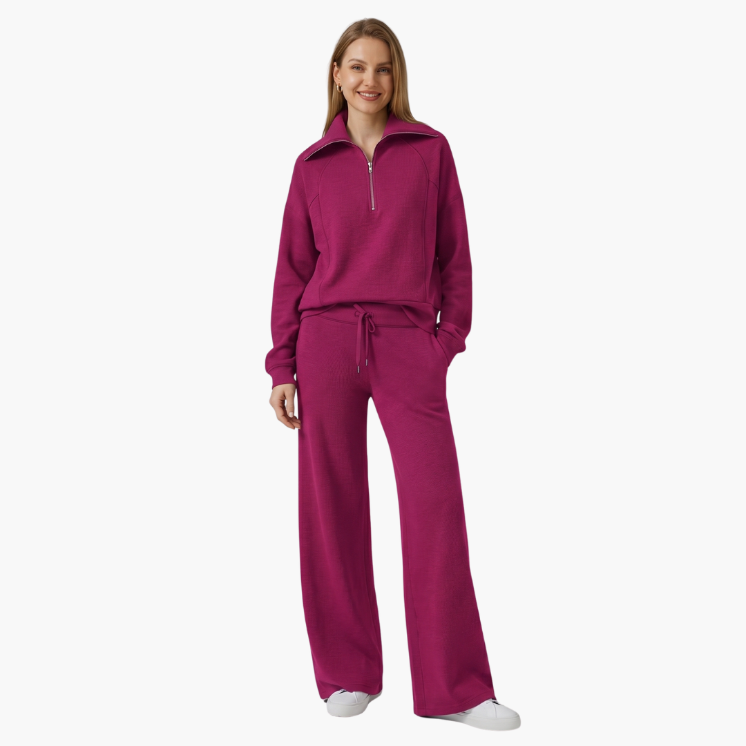 Katarina | Damen Trainingsanzug Set mit Halbzip