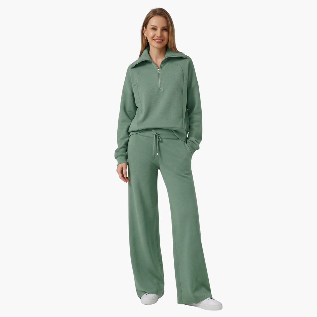 Katarina | Damen Trainingsanzug Set mit Halbzip