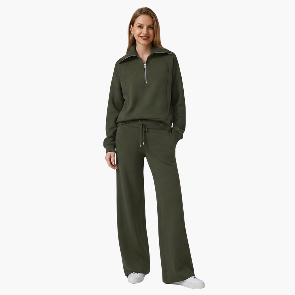 Katarina | Damen Trainingsanzug Set mit Halbzip