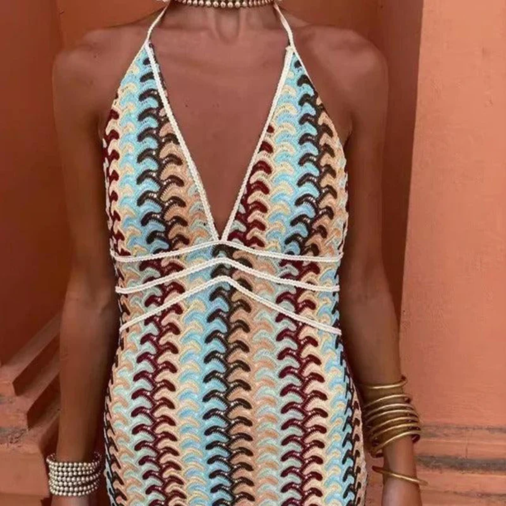 Katerina | Damen Sommerkleid Maxi Boho Stilvoll geschnitten