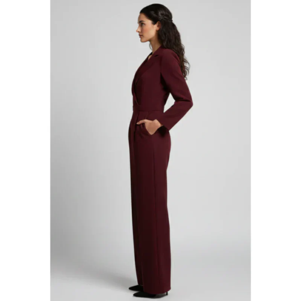 Katja | Damen Jumpsuit Abend mit Gürtel Schlicht – Elegant Overall Gürtel 2026