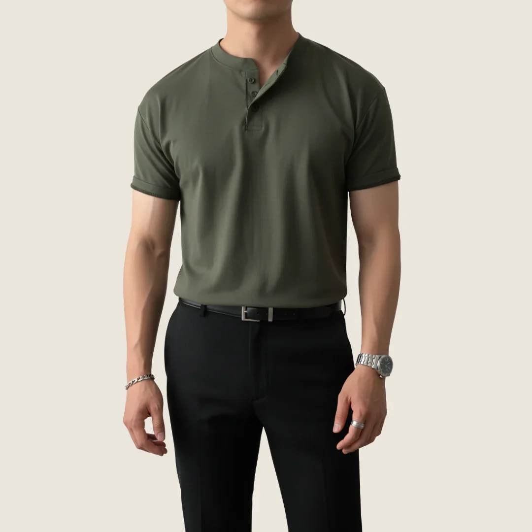 Klaus | Herren Henley Shirt Minimalistisch Sommer – Henley Shirt Herren 2026