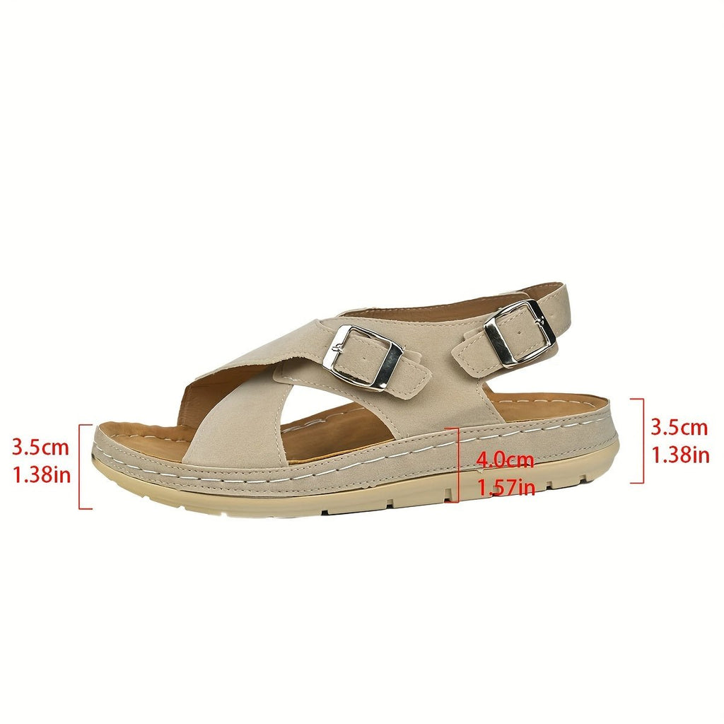 Klara | Damen Riemchen Platform Sandalen