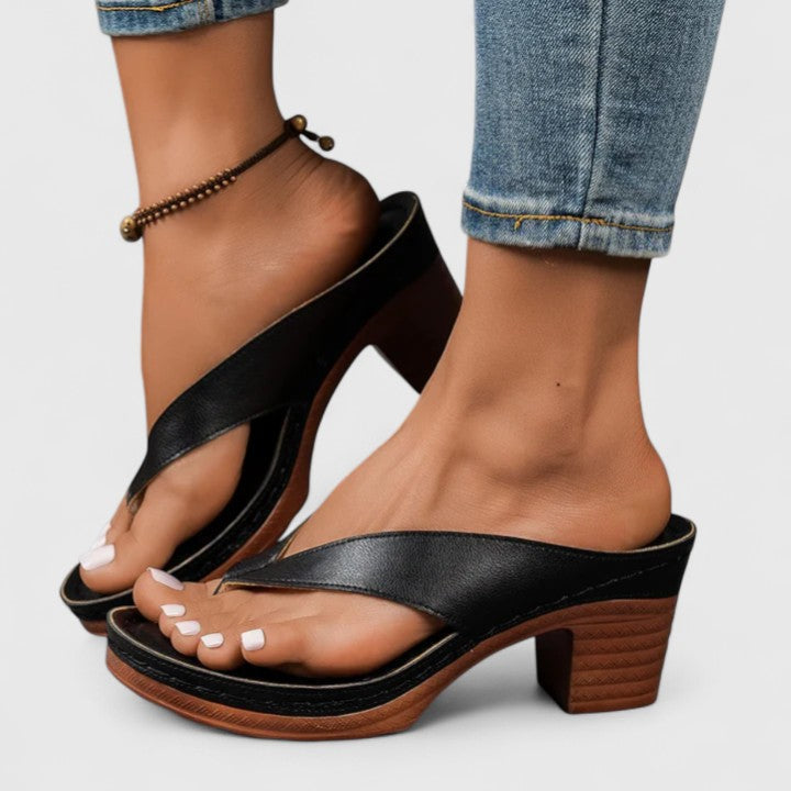 Klara | Damen Riemchen Sandaletten Blockabsatz