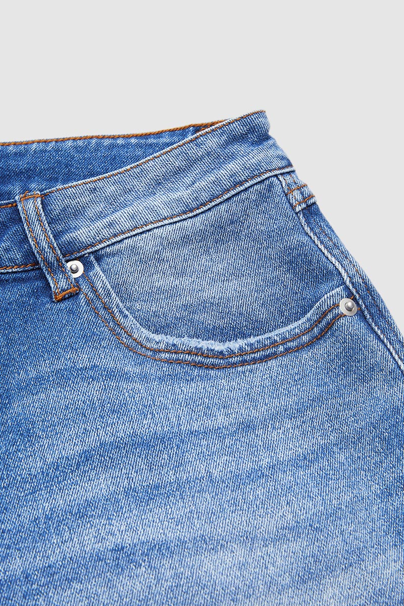 Lena | Klassische gerade Damen Jeans mit mittlerem Bund