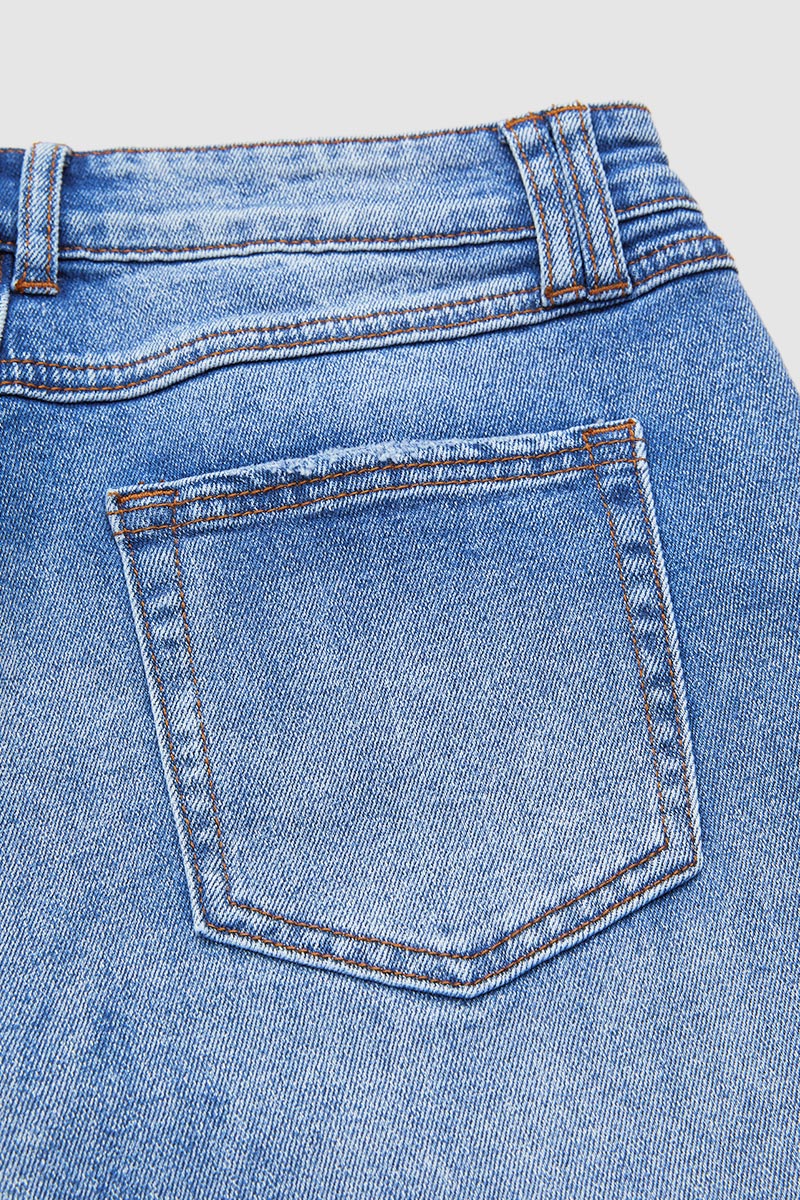 Lena | Klassische gerade Damen Jeans mit mittlerem Bund