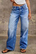 Lena | Klassische gerade Damen Jeans mit mittlerem Bund