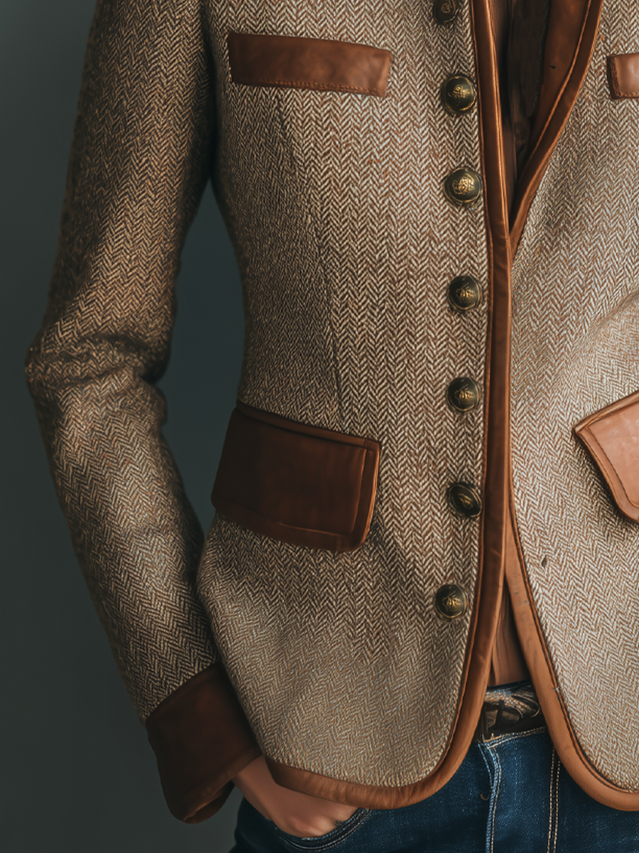 Nora | Klassische Jacke mit Vintage-Charme und Taschen