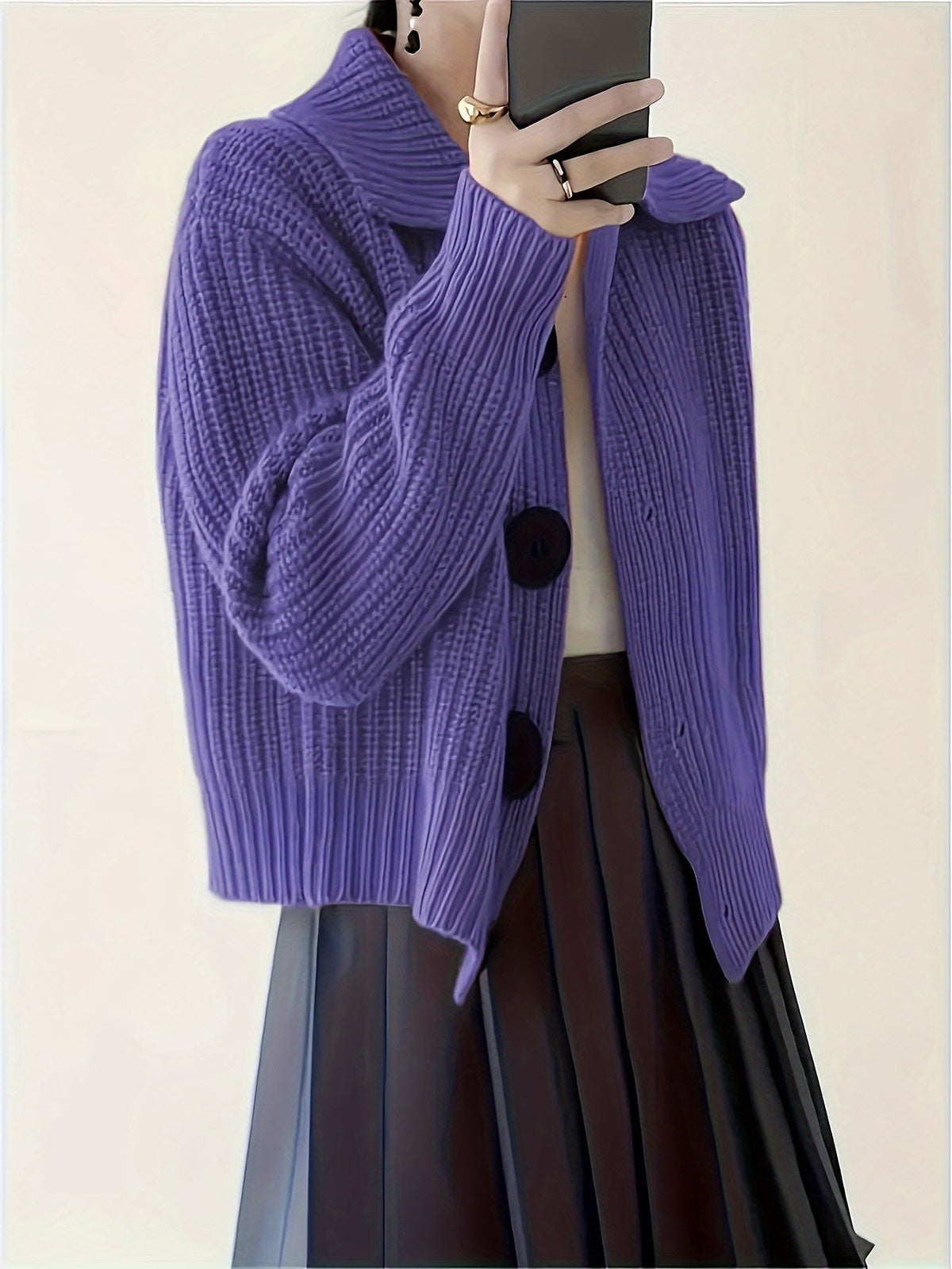 Matilda | Klassische Rippstrick Cardigan