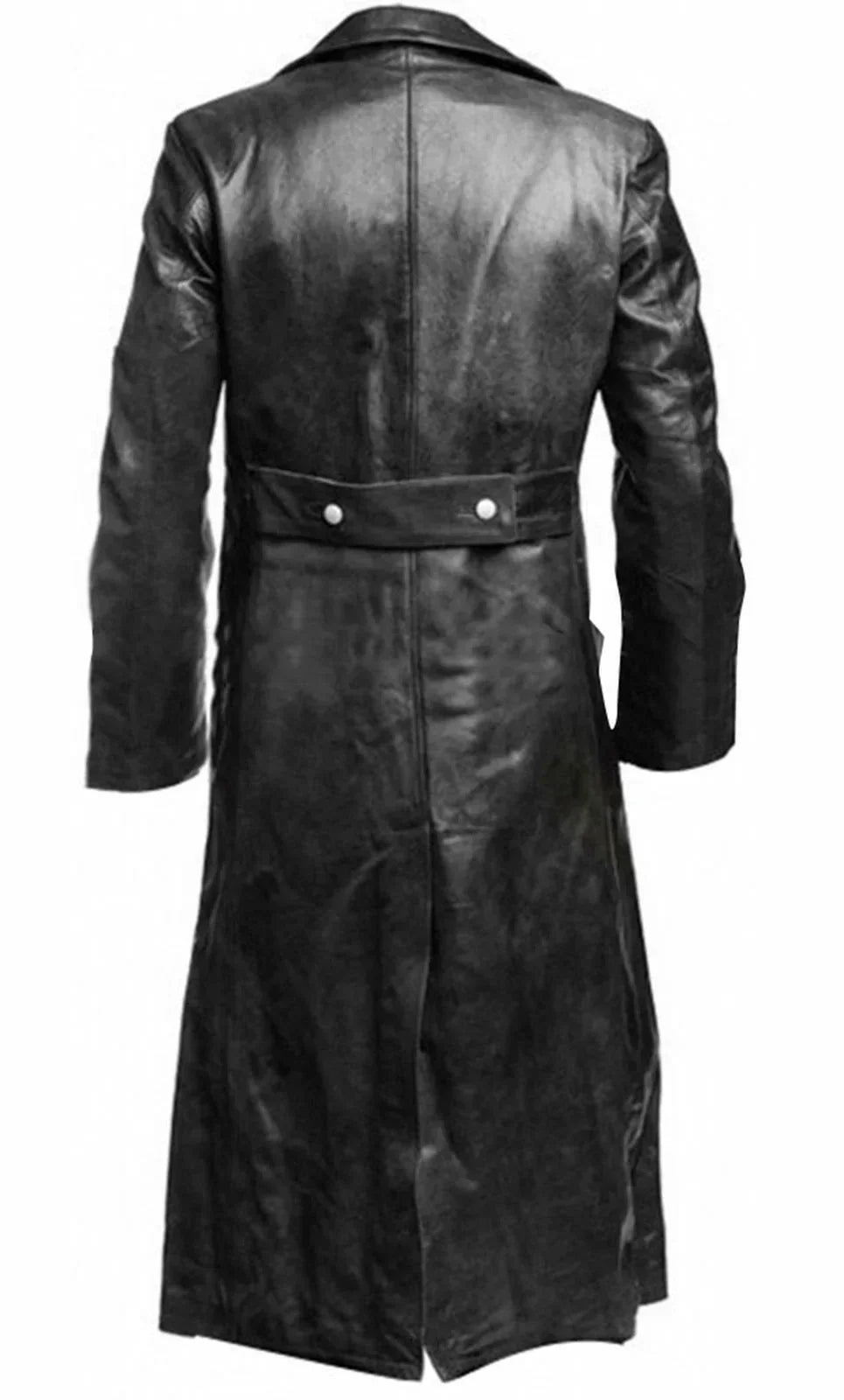 Elias | Klassischer Herren Ledermantel im Trenchcoat-Stil