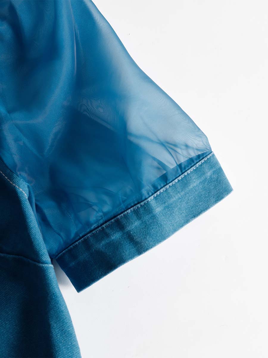 Klementine | Damen Durchgeknöpftes Jeanskleid Maxikleid