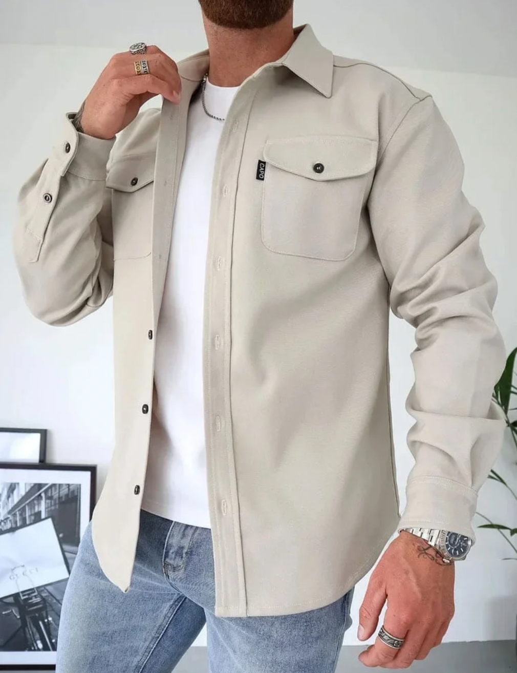 Konstantin | Herren Langarm Freizeithemd
